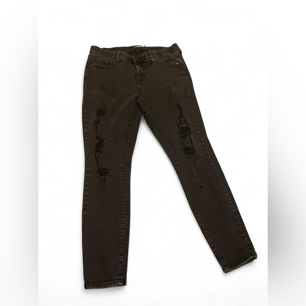 Torrid Black Distressed Skinny Jeans